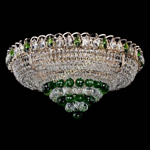Люстра Кольцо пирамида шар 40 мм зеленая в Кирове Гусь Хрустальный