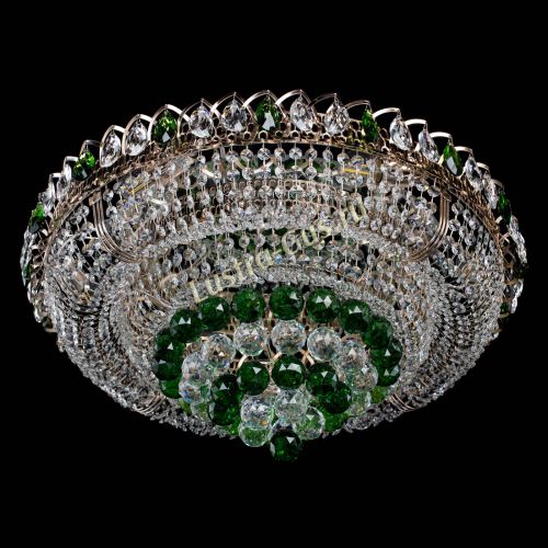 Люстра Кольцо пирамида шар 40 мм зеленая в Кирове Гусь Хрустальный