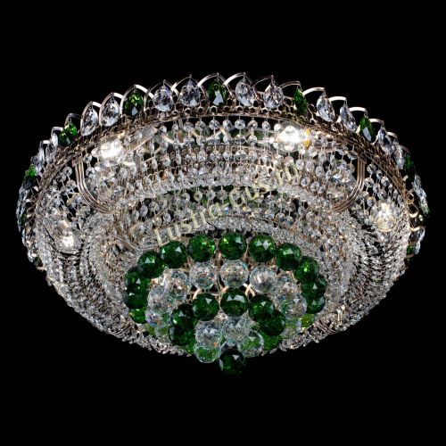 Люстра Кольцо пирамида шар 40 мм зеленая в Кирове Гусь Хрустальный