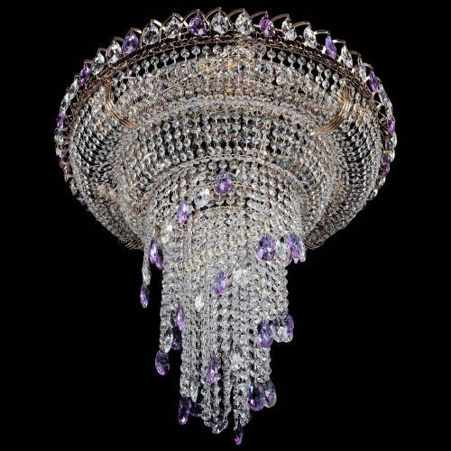 Люстра Кольцо №10 фиолетовая в Кирове Гусь Хрустальный
