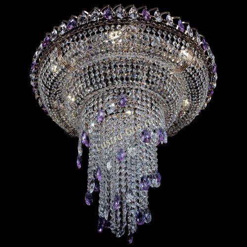 Люстра Кольцо №10 фиолетовая в Кирове Гусь Хрустальный