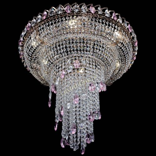 Люстра Кольцо №10 розовая в Кирове Гусь Хрустальный