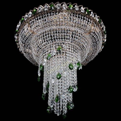 Люстра Кольцо №10 зеленая в Кирове Гусь Хрустальный