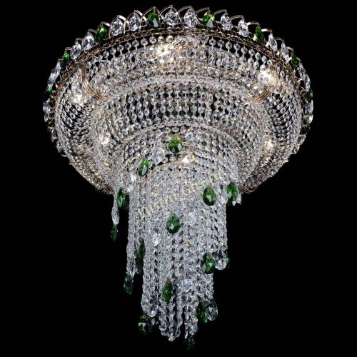 Люстра Кольцо №10 зеленая в Кирове Гусь Хрустальный