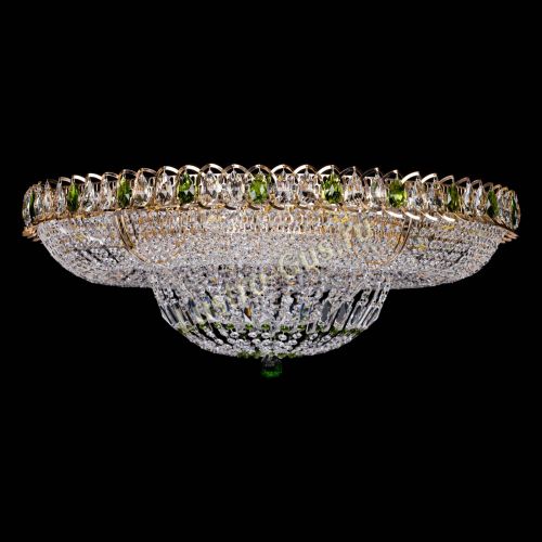 Люстра Кольцо Классика зеленое 800 мм  в Кирове Гусь Хрустальный