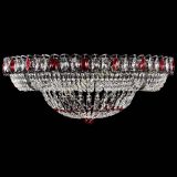 Люстра Кольцо Классика №8 Черная с красными подвесками в Кирове