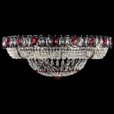 Люстра Кольцо Классика №8 Черная с красными подвесками в Кирове