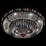 Люстра Кольцо Классика №8 Черная с красными подвесками в Кирове