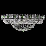 Люстра Кольцо Классика №8 Черная с зелеными подвесками в Кирове