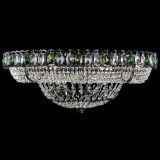 Люстра Кольцо Классика №8 Черная с зелеными подвесками в Кирове