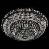 Люстра Кольцо Классика №8 Черная с зелеными подвесками в Кирове