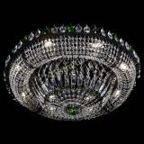 Люстра Кольцо Классика №8 Черная с зелеными подвесками в Кирове