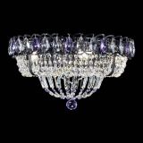 Люстра Кольцо Классика Черная с фиолетовыми подвесками в Кирове