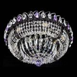 Люстра Кольцо Классика Черная с фиолетовыми подвесками в Кирове