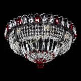 Люстра Кольцо Классика Черная с красными подвесками в Кирове