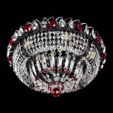 Люстра Кольцо Классика Черная с красными подвесками в Кирове