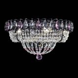 Люстра Кольцо Классика Черная с розовыми подвесками в Кирове