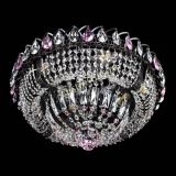 Люстра Кольцо Классика Черная с розовыми подвесками в Кирове