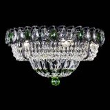 Люстра Кольцо Классика Черная с зелеными подвесками в Кирове