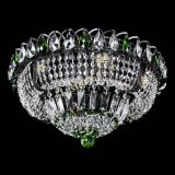 Люстра Кольцо Классика Черная с зелеными подвесками в Кирове