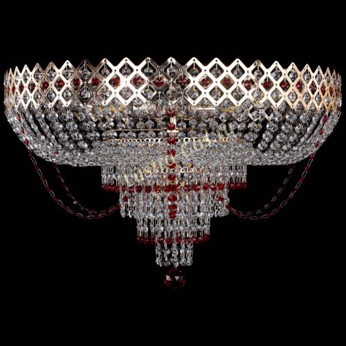 Люстра Корона №11 красная в Кирове Гусь Хрустальный