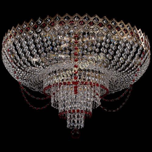 Люстра Корона №11 красная в Кирове Гусь Хрустальный