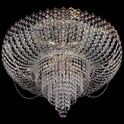 Люстра Корона №11 розовая в Кирове Гусь Хрустальный