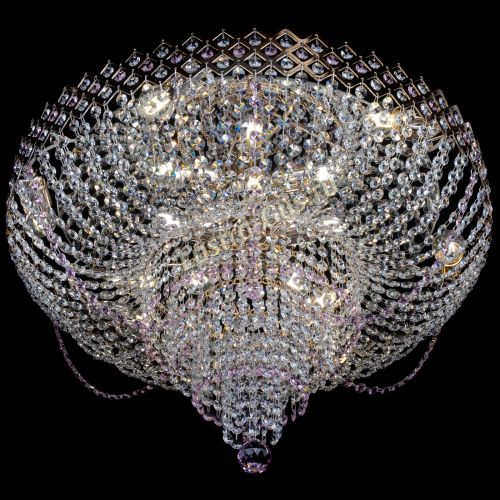 Люстра Корона №11 розовая в Кирове Гусь Хрустальный