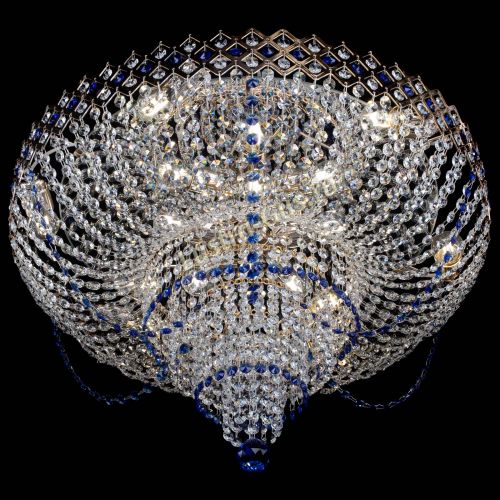 Люстра Корона №11 синяя в Кирове Гусь Хрустальный