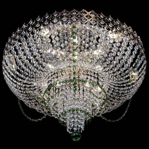 Люстра Корона №11 зеленая в Кирове Гусь Хрустальный