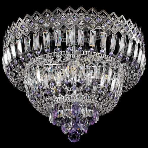 Люстра Корона №5 фиолетовая в Кирове Гусь Хрустальный