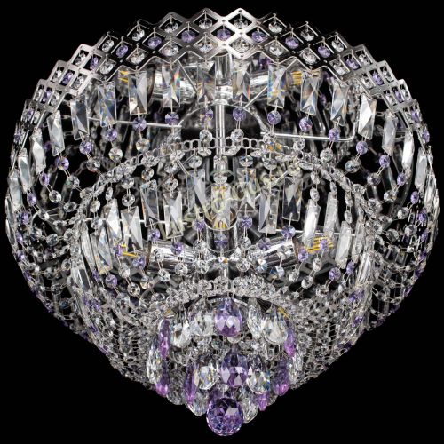 Люстра Корона №5 фиолетовая в Кирове Гусь Хрустальный