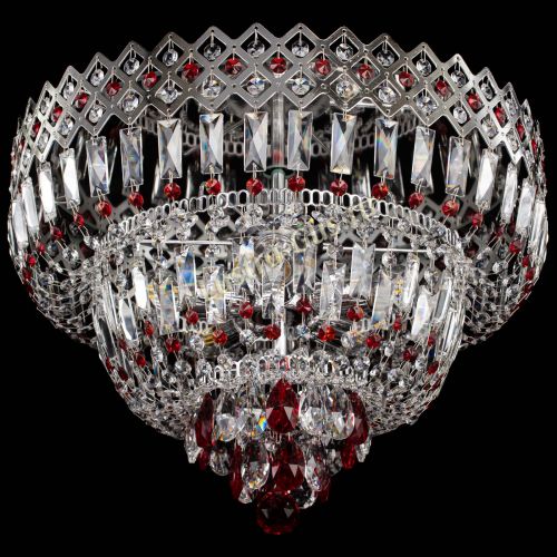 Люстра Корона №5 красная в Кирове Гусь Хрустальный