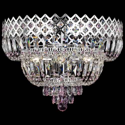 Люстра Корона №5 розовая в Кирове Гусь Хрустальный