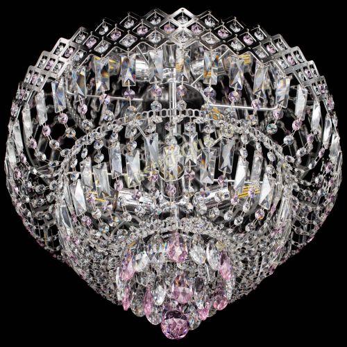 Люстра Корона №5 розовая в Кирове Гусь Хрустальный