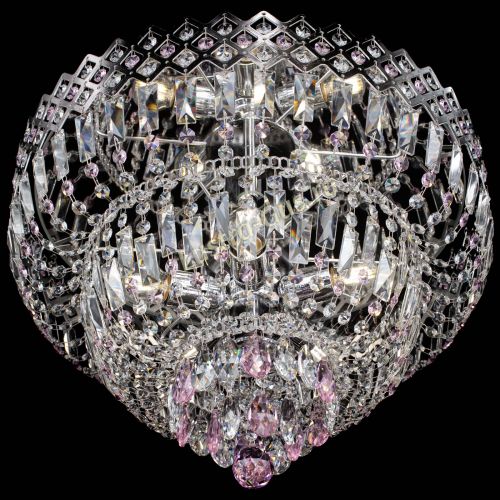 Люстра Корона №5 розовая в Кирове Гусь Хрустальный
