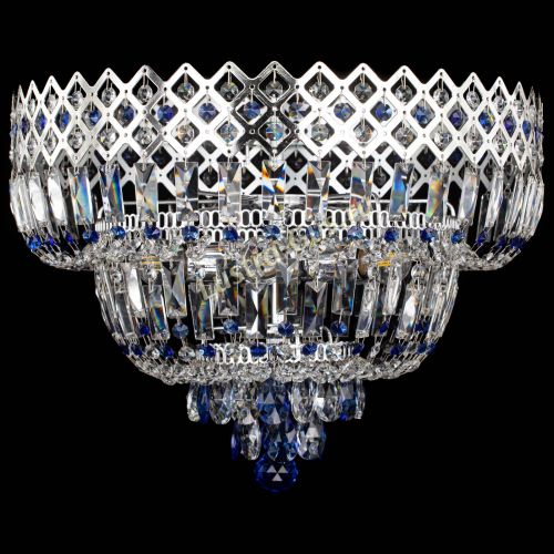 Люстра Корона №5 синяя в Кирове Гусь Хрустальный