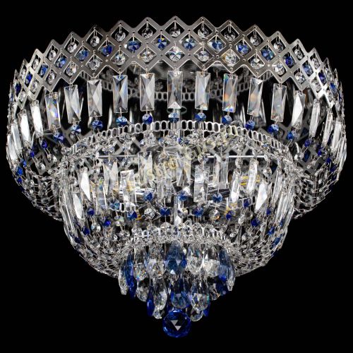 Люстра Корона №5 синяя в Кирове Гусь Хрустальный