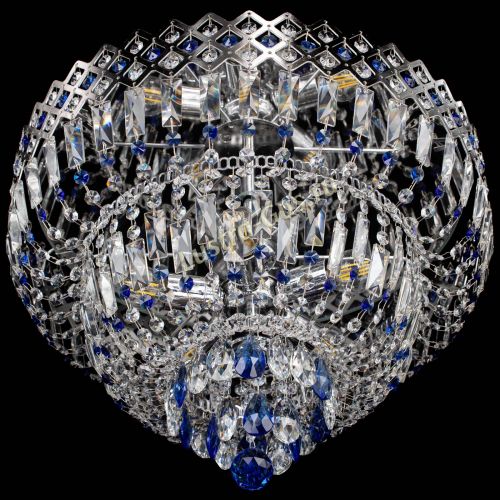 Люстра Корона №5 синяя в Кирове Гусь Хрустальный