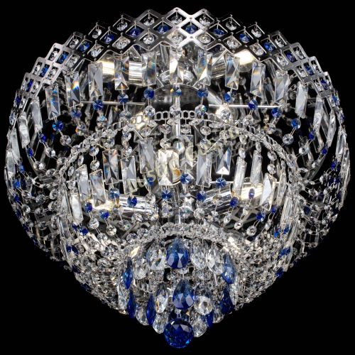 Люстра Корона №5 синяя в Кирове Гусь Хрустальный