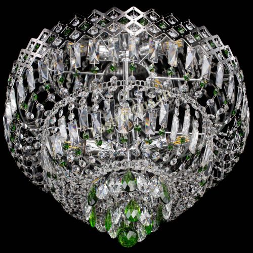 Люстра Корона №5 зеленая в Кирове Гусь Хрустальный