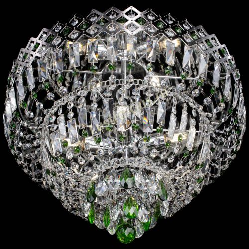 Люстра Корона №5 зеленая в Кирове Гусь Хрустальный