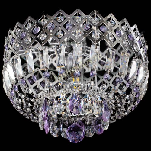 Люстра Корона пластинка №1 фиолетовая в Кирове Гусь Хрустальный