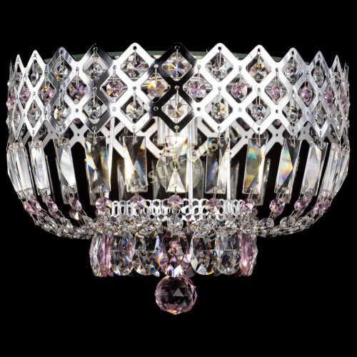 Люстра Корона пластинка №1 розовая в Кирове Гусь Хрустальный