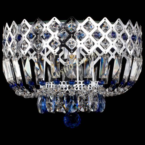 Люстра Корона пластинка №1 синяя в Кирове Гусь Хрустальный