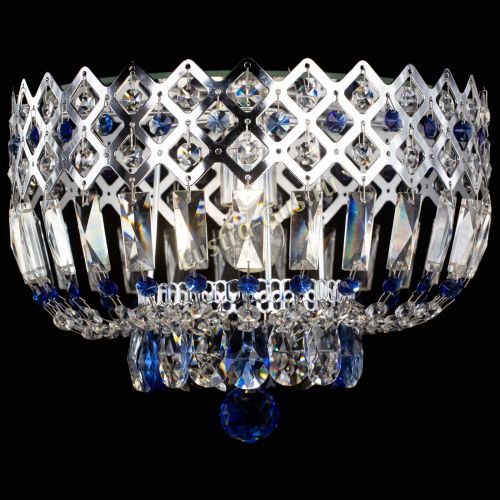 Люстра Корона пластинка №1 синяя в Кирове Гусь Хрустальный