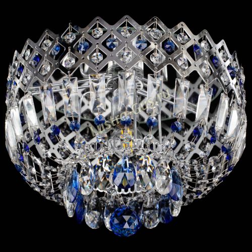 Люстра Корона пластинка №1 синяя в Кирове Гусь Хрустальный