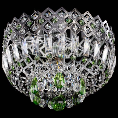 Люстра Корона пластинка №1 зеленая в Кирове Гусь Хрустальный