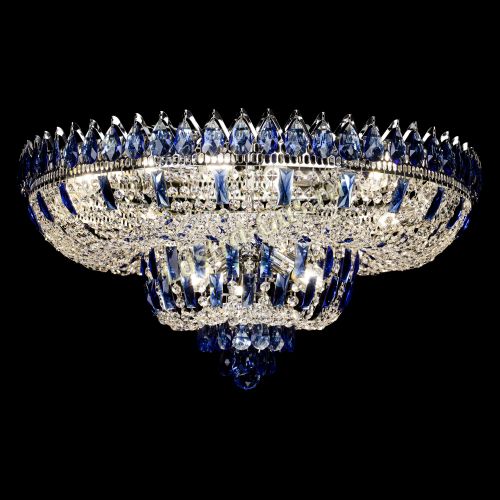 Люстра Корона Водопад синий в Кирове Гусь Хрустальный