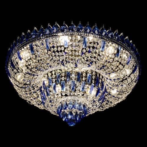 Люстра Корона Водопад синий в Кирове Гусь Хрустальный